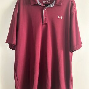 Under Armour Men's Maroon Golf Shirt